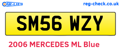 SM56WZY are the vehicle registration plates.