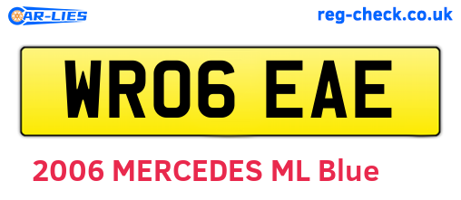 WR06EAE are the vehicle registration plates.