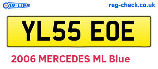 YL55EOE are the vehicle registration plates.