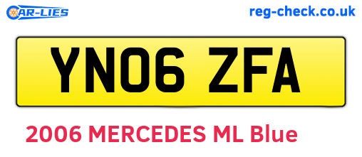YN06ZFA are the vehicle registration plates.
