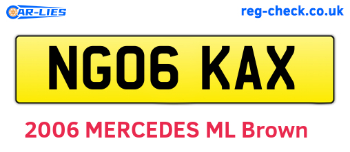 NG06KAX are the vehicle registration plates.