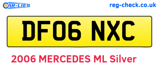 DF06NXC are the vehicle registration plates.