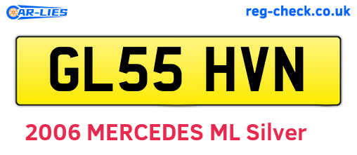 GL55HVN are the vehicle registration plates.