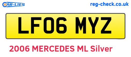 LF06MYZ are the vehicle registration plates.
