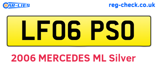 LF06PSO are the vehicle registration plates.