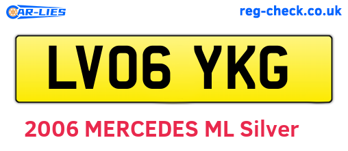 LV06YKG are the vehicle registration plates.