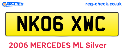 NK06XWC are the vehicle registration plates.