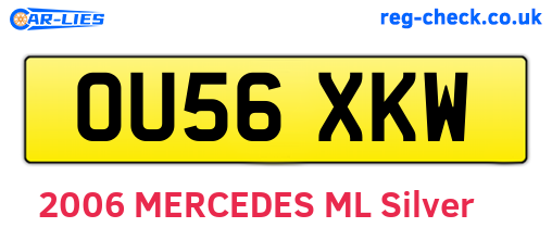 OU56XKW are the vehicle registration plates.