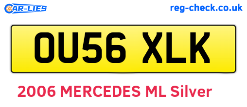 OU56XLK are the vehicle registration plates.