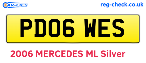 PD06WES are the vehicle registration plates.