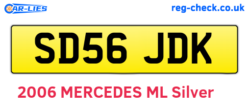 SD56JDK are the vehicle registration plates.