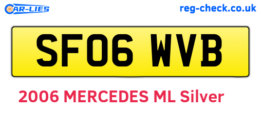 SF06WVB are the vehicle registration plates.