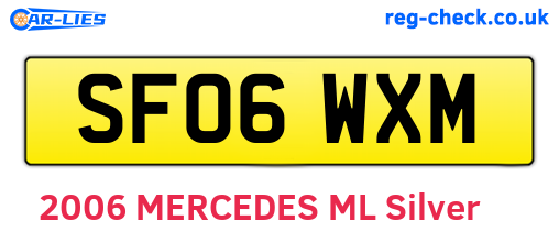 SF06WXM are the vehicle registration plates.