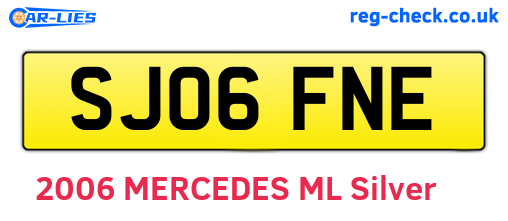 SJ06FNE are the vehicle registration plates.