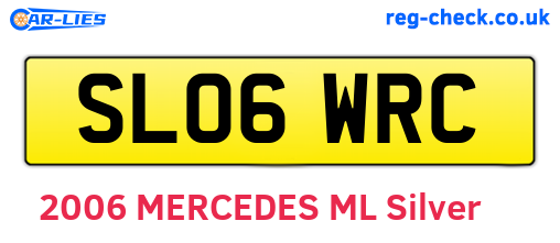 SL06WRC are the vehicle registration plates.