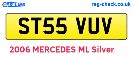 ST55VUV are the vehicle registration plates.