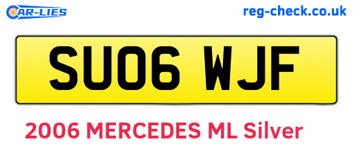 SU06WJF are the vehicle registration plates.