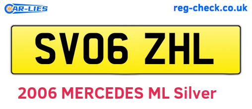 SV06ZHL are the vehicle registration plates.