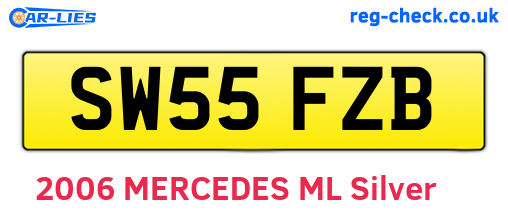 SW55FZB are the vehicle registration plates.