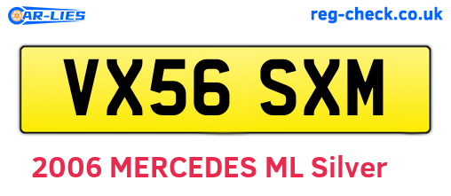 VX56SXM are the vehicle registration plates.