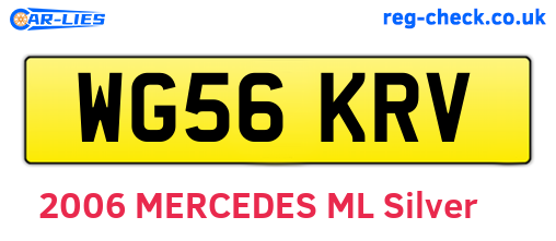 WG56KRV are the vehicle registration plates.