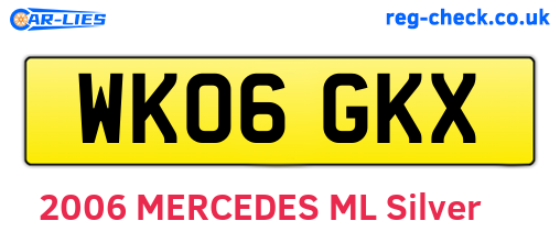 WK06GKX are the vehicle registration plates.