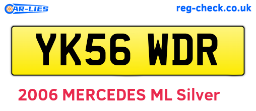 YK56WDR are the vehicle registration plates.