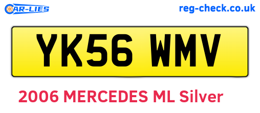 YK56WMV are the vehicle registration plates.