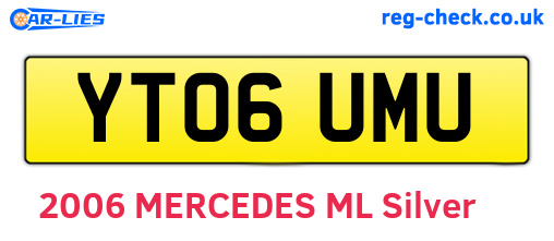 YT06UMU are the vehicle registration plates.