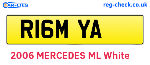 R16MYA are the vehicle registration plates.