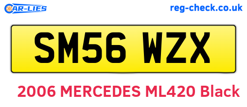 SM56WZX are the vehicle registration plates.