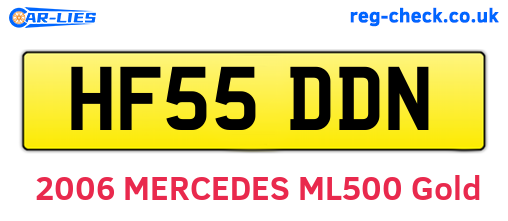 HF55DDN are the vehicle registration plates.