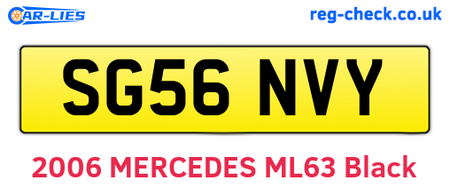 SG56NVY are the vehicle registration plates.