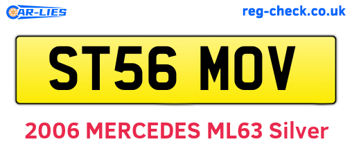 ST56MOV are the vehicle registration plates.