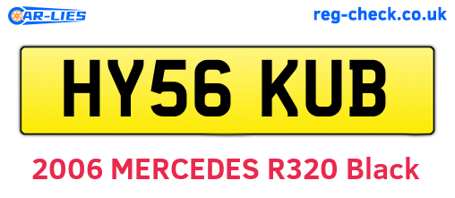 HY56KUB are the vehicle registration plates.