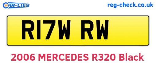 R17WRW are the vehicle registration plates.