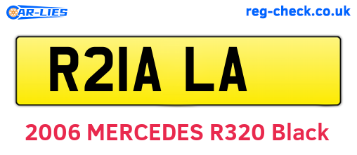 R21ALA are the vehicle registration plates.