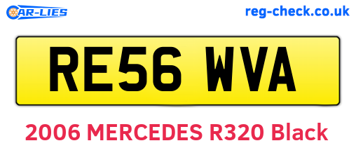 RE56WVA are the vehicle registration plates.