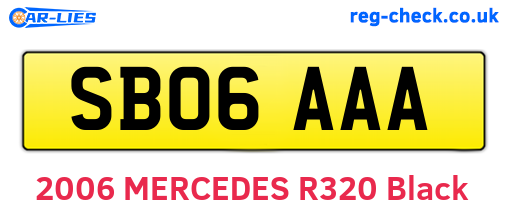 SB06AAA are the vehicle registration plates.