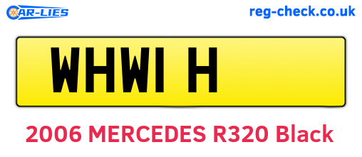 WHW1H are the vehicle registration plates.