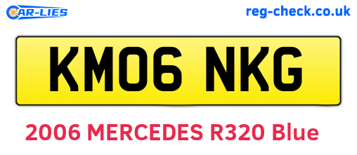 KM06NKG are the vehicle registration plates.