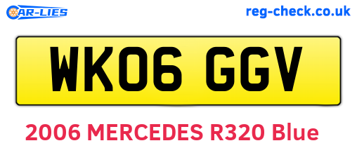 WK06GGV are the vehicle registration plates.