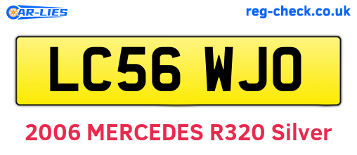 LC56WJO are the vehicle registration plates.