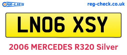 LN06XSY are the vehicle registration plates.