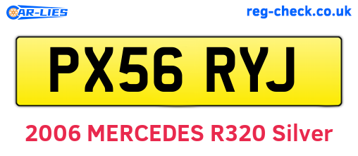 PX56RYJ are the vehicle registration plates.