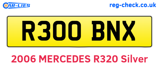 R300BNX are the vehicle registration plates.