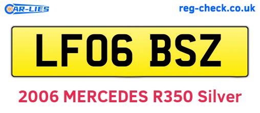LF06BSZ are the vehicle registration plates.
