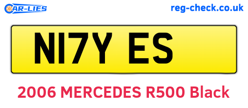 N17YES are the vehicle registration plates.