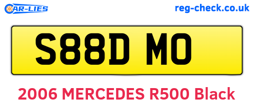 S88DMO are the vehicle registration plates.