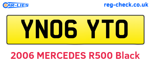 YN06YTO are the vehicle registration plates.